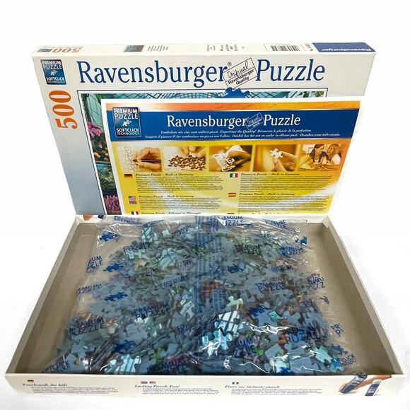 Ravensburger Premium 500 Piece Puzzle 2019 Eclectic Botanical Sunroom 19 x 14 - Picture 4 of 8